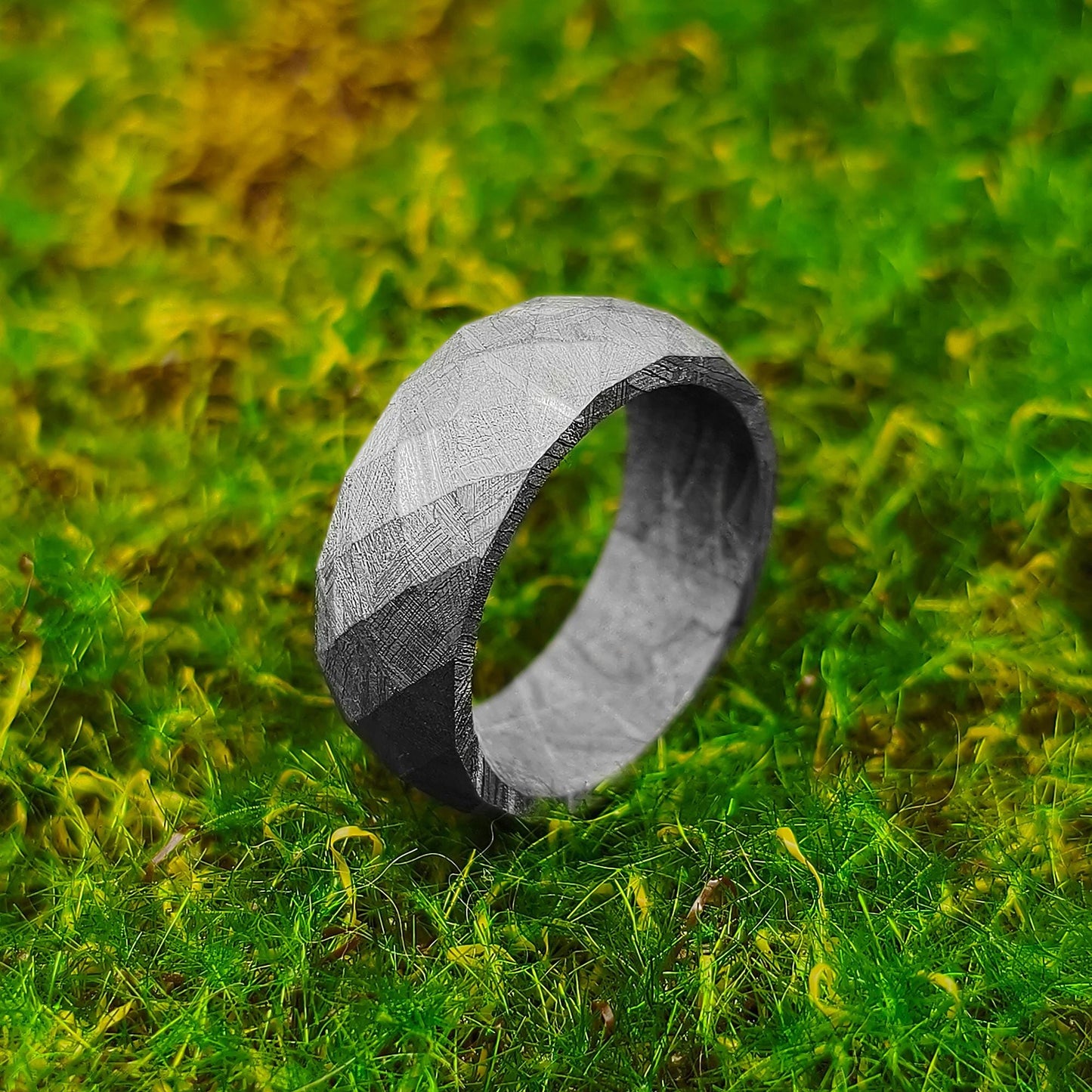 Authentic Muonionalusta Iron Meteorite Ring – Handmade Cosmic Jewelry for Men & Women | Timeless Elegance