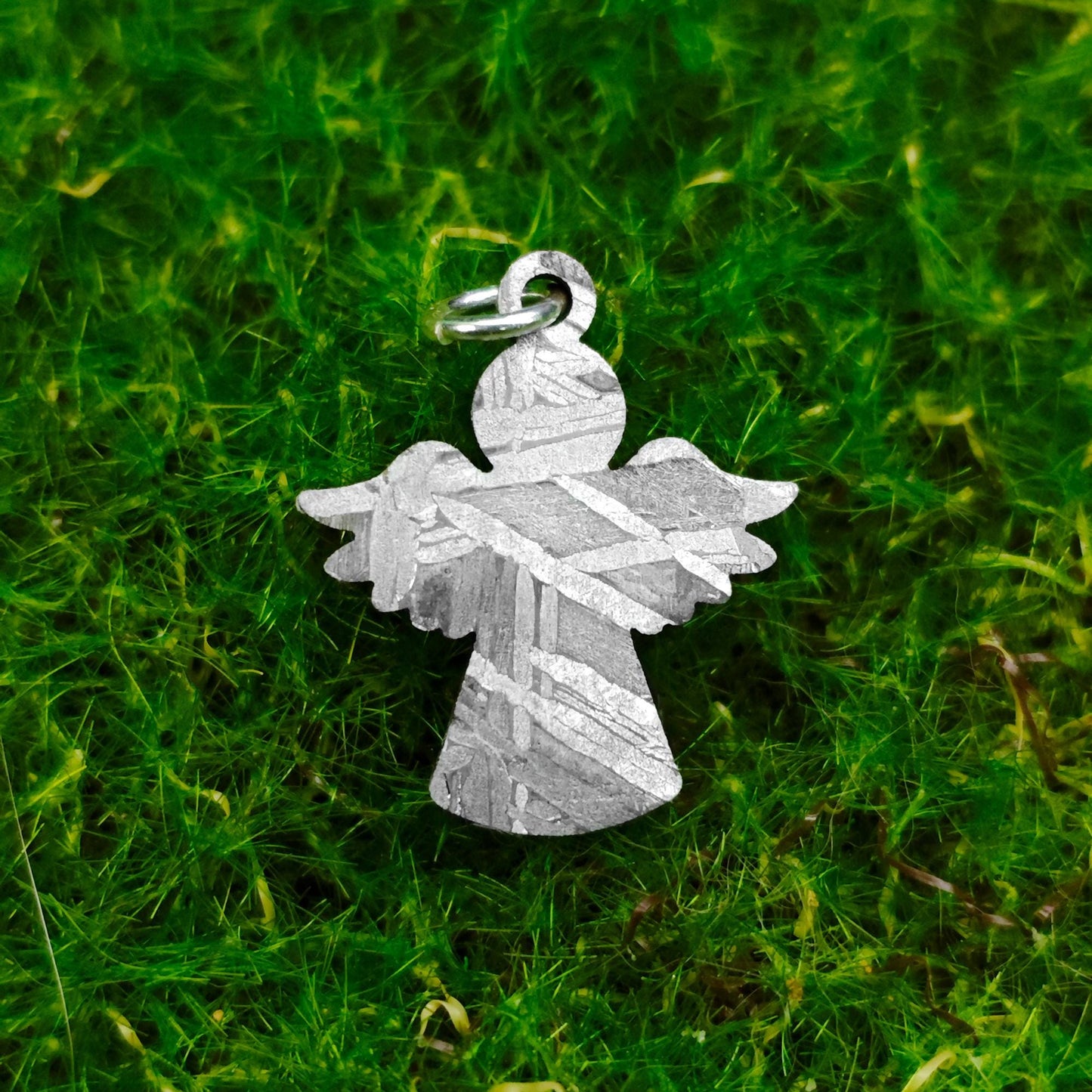 Exclusive Design! Unique Cartoon Angel Iron Meteorite Pendant Celestial Protection & Cosmic Style