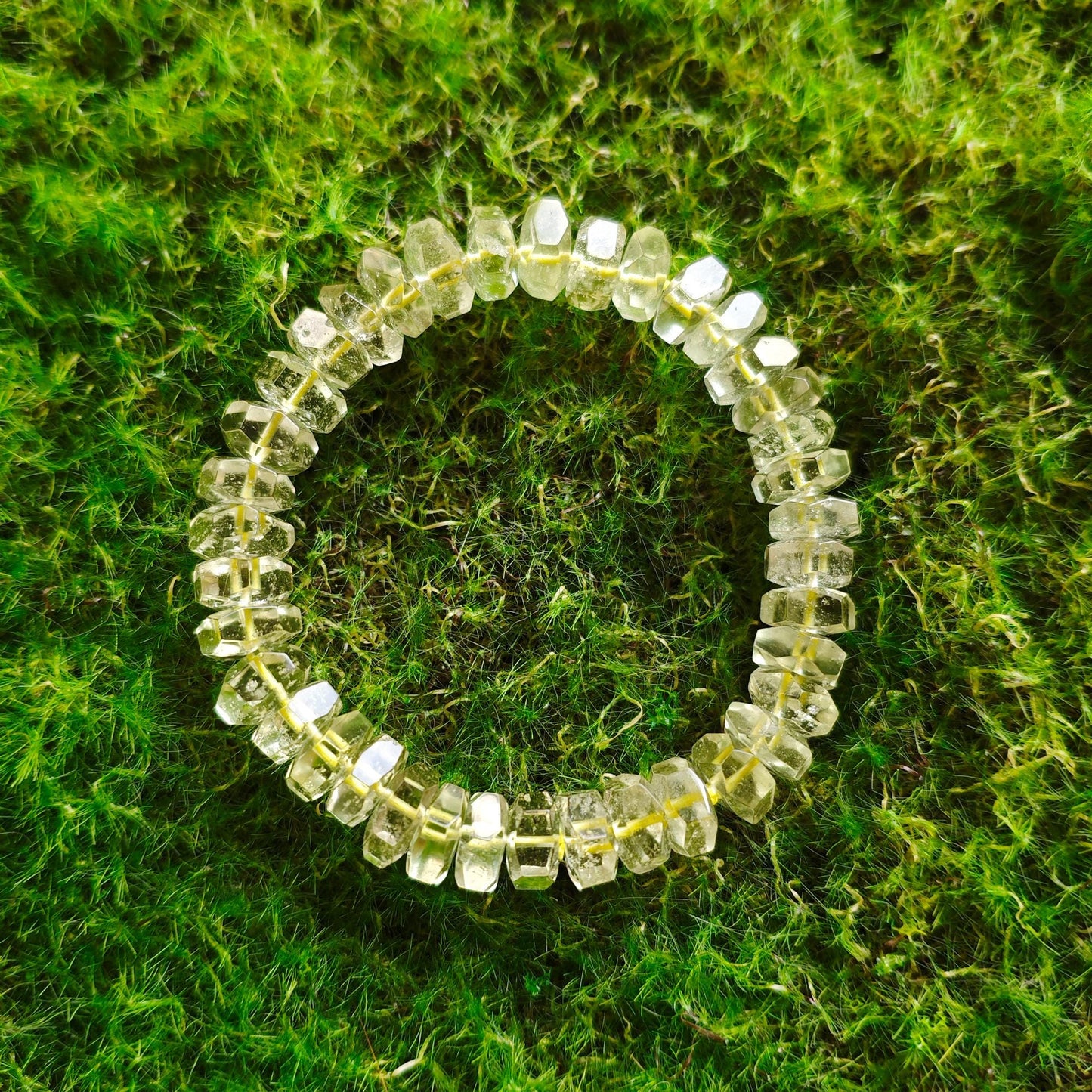 Faceted Libyan Desert Glass Meteorite Bracelet: Rare Sahara Desert Jewelry